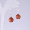 Boucles d'oreilles en aventurine « sable doré » 12 mm