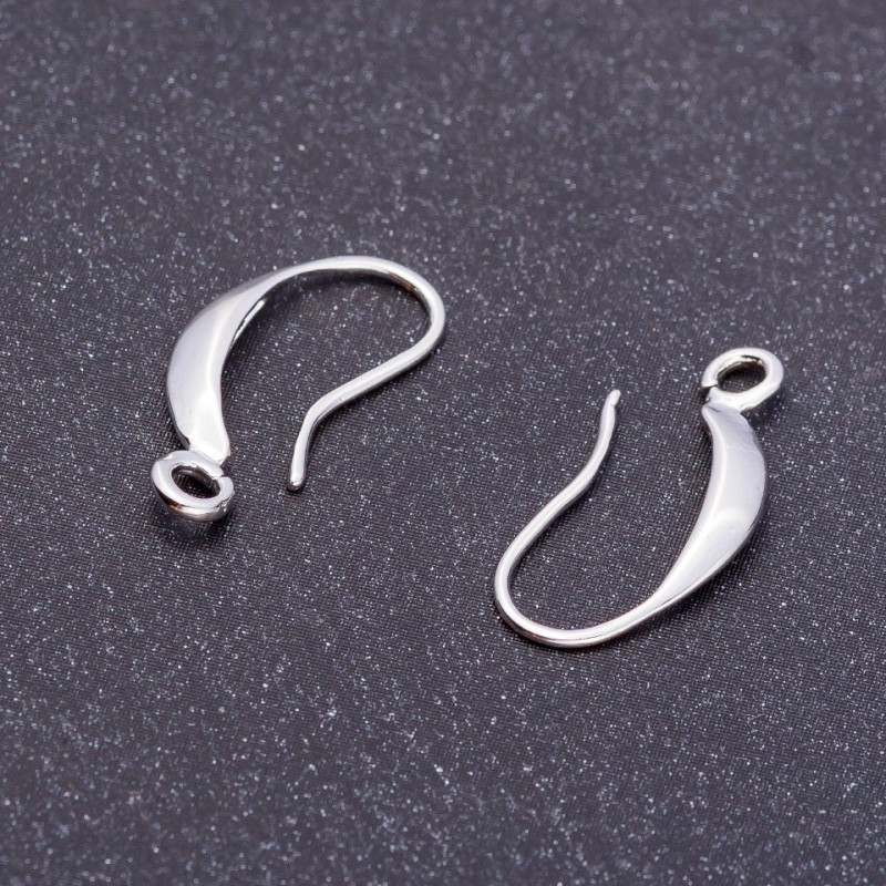 Crochets pour boucles d'oreilles L 20 mm couleur «argent»