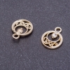 Pendentif «Est» argent citronné, diamètre 13 mm, longueur 17 mm, trou Ø 3 mm, conditionnement 7 pièces