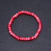Bracelet « Tourmaline » (artificiel) rose foncé, diamètre 6×4 mm sur élastique
