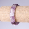 Bracelet en améthyste, maillons 15×11 mm sur élastique