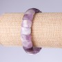 Bracelet en améthyste, maillons 15×11 mm sur élastique