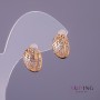 Boucles d'oreilles Xuping, diamètre 7 mm, longueur 15 mm, couleur dorée