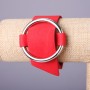Bracelet en feutre rouge «Boucle» nubuck couleur argent