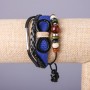 Bracelet enfant bleu «Infinité» à cordon coulissant