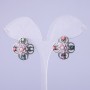 Boucles d'oreilles «Asters» crème, diamètre 22 mm