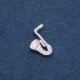 Broche musicale «Saxophone» 28×25 mm couleur métal argenté