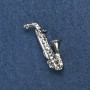 Broche musicale «Saxophone» 38×18 mm couleur argent