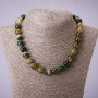 Collier en agate, perles lisses, diamètre 12 mm, longueur 45 cm