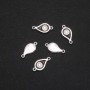Connecteur Œil égyptien, 11×22 mm, sachet de 5 pièces, métal gris