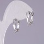 Crochets pour boucles d'oreilles couleur argent 17×5 mm