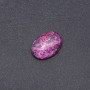 Cabochon en jaspe rouge framboise synthétique 25×18 mm