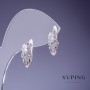 Boucles d'oreilles Xuping Tulipe 15×8 mm en rhodium