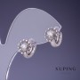 Boucles d'oreilles Xuping 10×9 mm rhodié