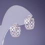 Boucles d'oreilles Xuping 7×15 mm rhodium plaqué