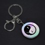Porte-clés « Yin Yang Croix », longueur 10 cm