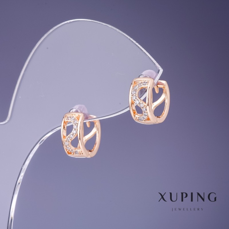 Boucles d'oreilles Xuping 11×5 mm dorure 18K