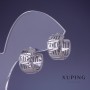 Boucles d'oreilles Xuping rhodiées 13x9 mm