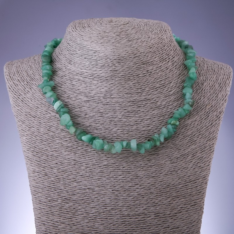 Collier en néphrite naturelle, perles de 8 mm, longueur 45 cm