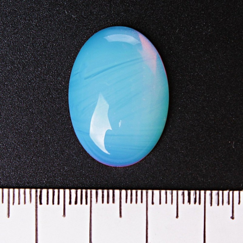 Cabochon synthétique en pierre lunaire 25×18 mm