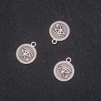 Fournitures – Pendentif Œil Égyptien 15×18 mm, conditionnement 20 g ±12 pièces