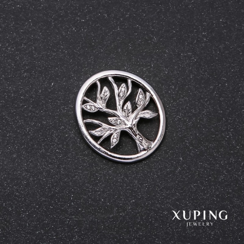 Pendentif Xuping «Arbre» 25×22 mm plaqué rhodium