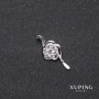 Pendentif Xuping «Spirale» rhodium 10×24 mm