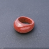 Bague en aventurine naturelle « sable doré », hauteur 6,5–15 mm, largeur 4–8 mm, diamètre 19 mm