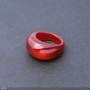 Anneau en cornaline naturelle, hauteur 6,5–15 mm, largeur 4–8 mm, diamètre 19 mm