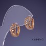 Boucles d'oreilles Xuping 14×8 mm doré à l'or 18K
