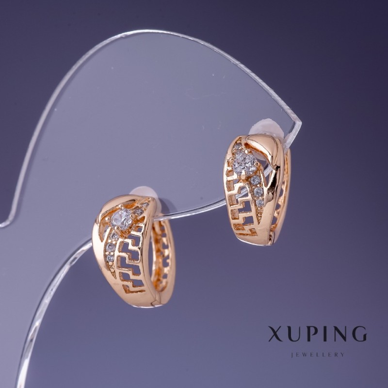 Boucles d'oreilles Xuping 8x14 mm plaqué or 18K