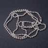 Prix par lot de 10 pièces. Chaîne jeton fantaisie argentée, longueur 50 cm, diamètre 2,5 mm