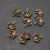 Fourniture pour pendentifs «Couronne», diamètre 12 mm, longueur 13 mm, diamètre 1,5 mm, conditionnement 20 g, 28 pièces (±)