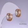 Boucles d'oreilles Xuping 11 × 7 mm rhodium et plaqué or 18 ct