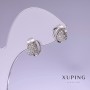 Boucles d'oreilles Xuping 9 × 10 mm rhodié