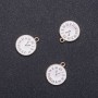 Pendentif «Horloges» avec émail blanc et doré