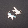 Pendentif Licorne émaillé bleu clair, lot de 9 pièces, 22×12 mm