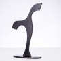 Présentoir pour bijoux en plastique noir, hauteur 8 cm, largeur 7 cm