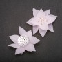 Patch décoratif «Fleur de lis» rose en acrylique, diamètre 50 mm