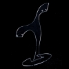 Support pour boucles d'oreilles, plastique transparent, hauteur 140 mm