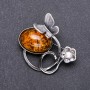 Broche forgée Papillon « Ambre » 47 × 47 mm métal gris