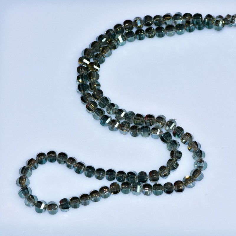 Perles de cristal gris à effet pétrole Swarovski