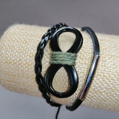 Bracelet enfant «Infini» couleur blé à serrer