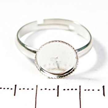 Base pour bague ronde à rebord denté, 10 mm — Prix par lot de 10 pièces