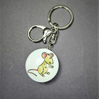 Porte-clés «Misha», diamètre 40×30 mm, longueur 9,5 cm