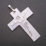 Pendentif en nacre en forme de croix 64×48×78 mm