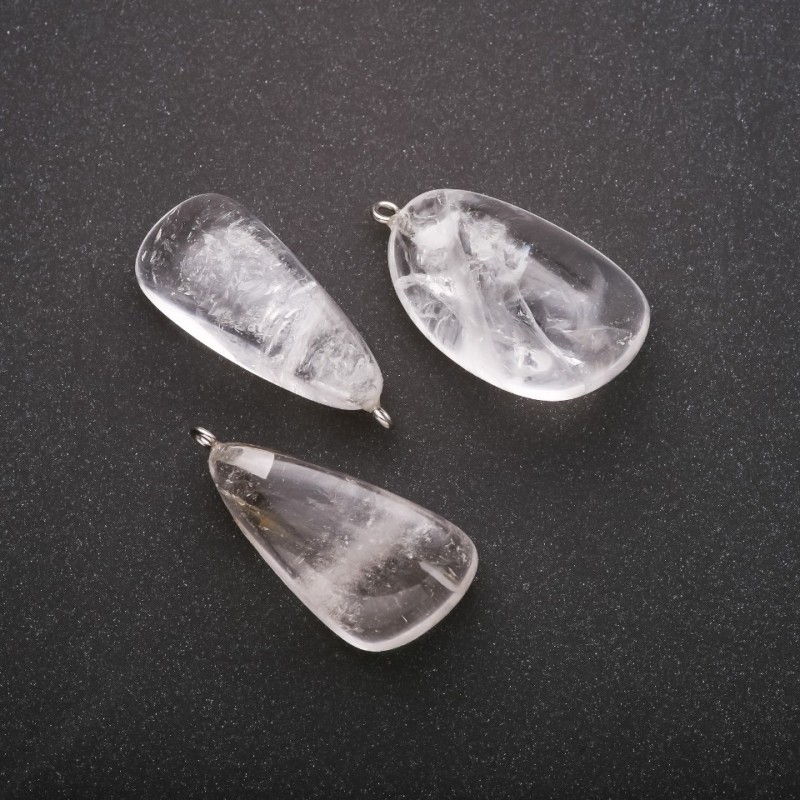 Pendentif en pierre naturelle cristal de roche 20×30×35 mm