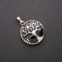Pendentif en agate dans une monture en forme d'arbre, 27 mm