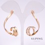 Boucles d'oreilles Xuping volutes 45 × 8 mm dorure 18K