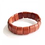 Bracelet en aventurine «Sable doré», maillon 15×11 mm sur élastique
